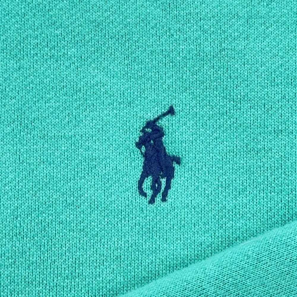 Vintage Polo Ralph Lauren Sweatshirt Men XL Teal Blue Crewneck Sweater 90s Y2K